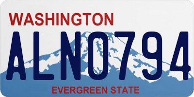 WA license plate ALN0794