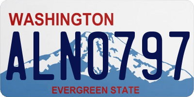 WA license plate ALN0797
