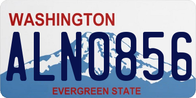 WA license plate ALN0856