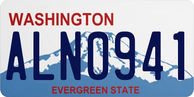 WA license plate ALN0941
