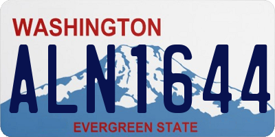 WA license plate ALN1644