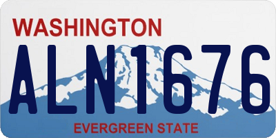 WA license plate ALN1676