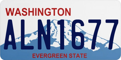 WA license plate ALN1677