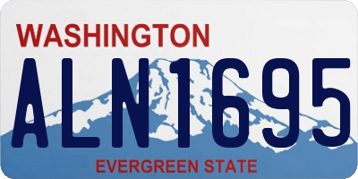 WA license plate ALN1695