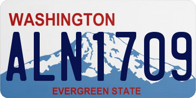 WA license plate ALN1709
