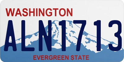 WA license plate ALN1713
