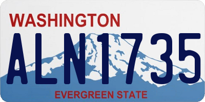 WA license plate ALN1735