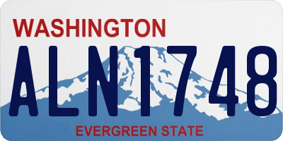 WA license plate ALN1748