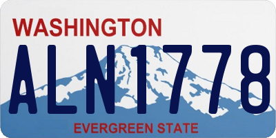 WA license plate ALN1778