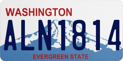 WA license plate ALN1814