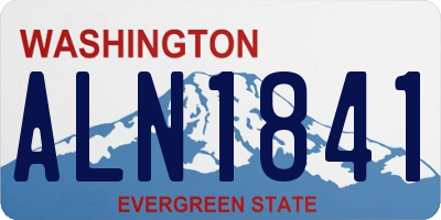 WA license plate ALN1841