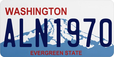 WA license plate ALN1970
