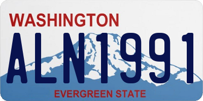 WA license plate ALN1991