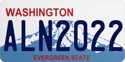WA license plate ALN2022