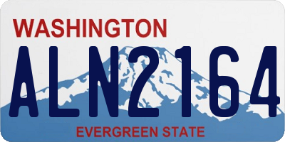 WA license plate ALN2164