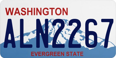 WA license plate ALN2267