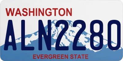 WA license plate ALN2280