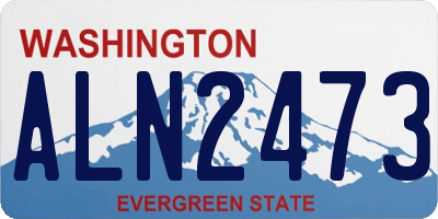 WA license plate ALN2473