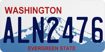 WA license plate ALN2476