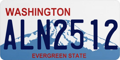 WA license plate ALN2512