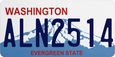 WA license plate ALN2514