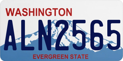 WA license plate ALN2565