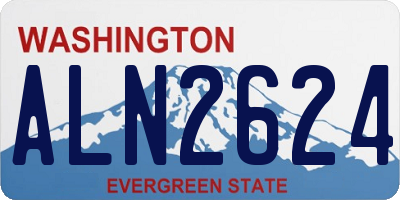 WA license plate ALN2624