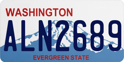 WA license plate ALN2689
