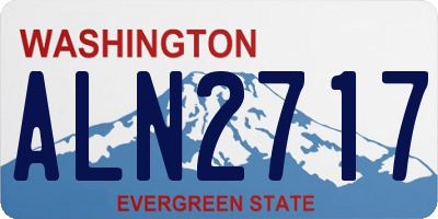 WA license plate ALN2717
