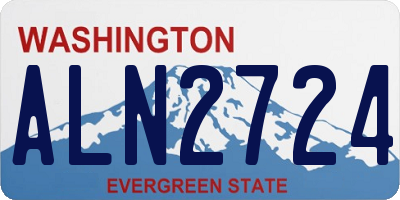 WA license plate ALN2724