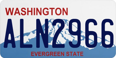 WA license plate ALN2966