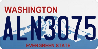 WA license plate ALN3075