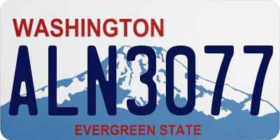 WA license plate ALN3077