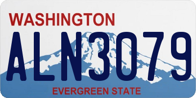 WA license plate ALN3079