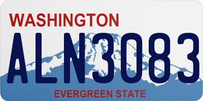 WA license plate ALN3083