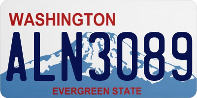 WA license plate ALN3089