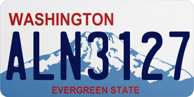 WA license plate ALN3127