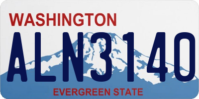 WA license plate ALN3140