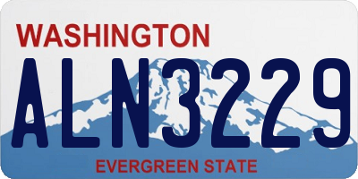 WA license plate ALN3229
