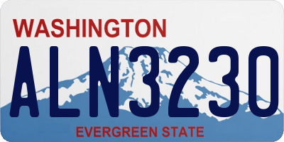 WA license plate ALN3230