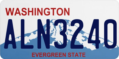 WA license plate ALN3240