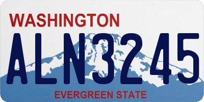 WA license plate ALN3245