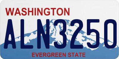 WA license plate ALN3250