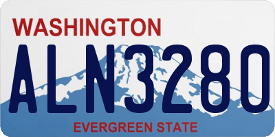 WA license plate ALN3280