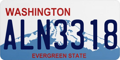 WA license plate ALN3318