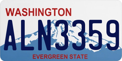WA license plate ALN3359