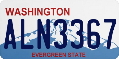 WA license plate ALN3367