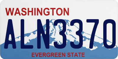 WA license plate ALN3370