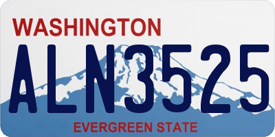 WA license plate ALN3525