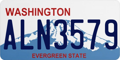 WA license plate ALN3579